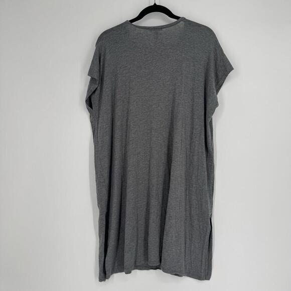 Eileen Fisher Dress large L gray tencel mini minimalist lagen look beachy casual - Picture 6 of 6